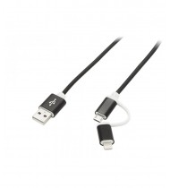 Καλώδιο USB A σε Micro USB - Lighning port 1m